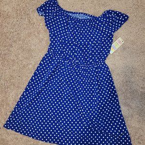 Royal Blue polka-dot dress